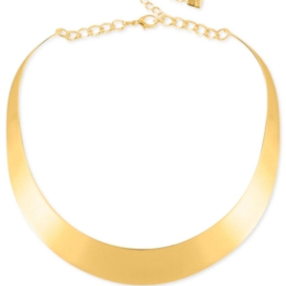 Robert Lee Morris Gold Half Moon Collar Necklace